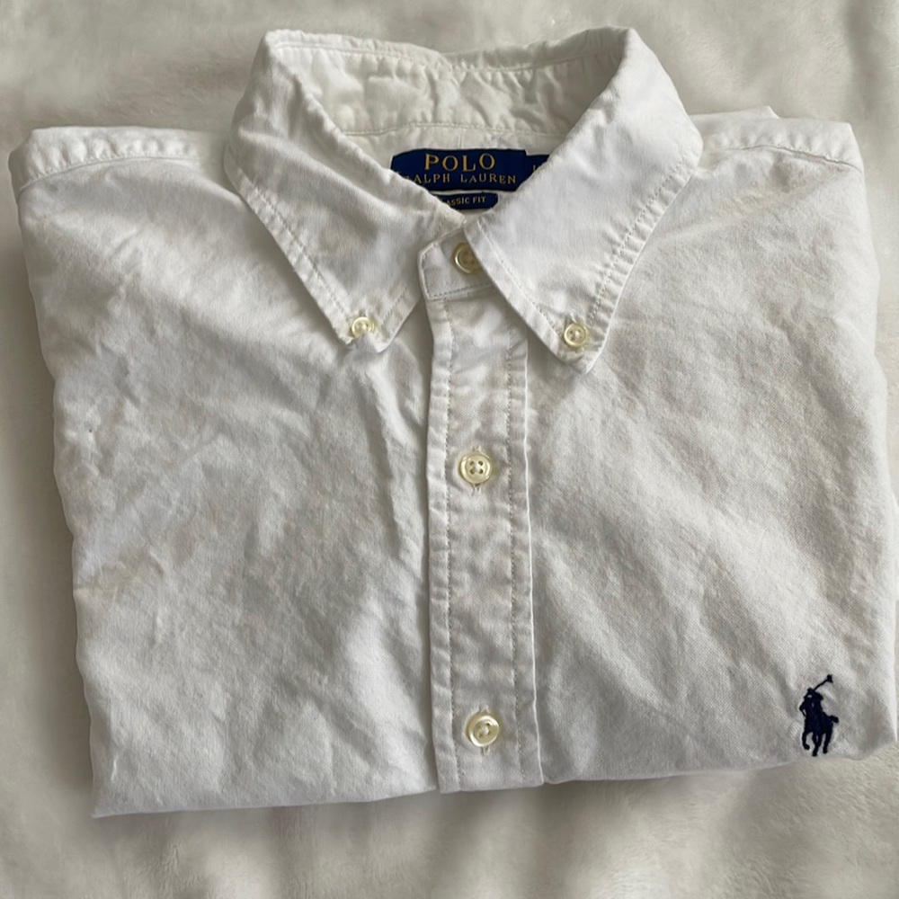 Polo Ralph Lauren. Used Men's Classic-Fit Garment-Dyed Oxford Shirt